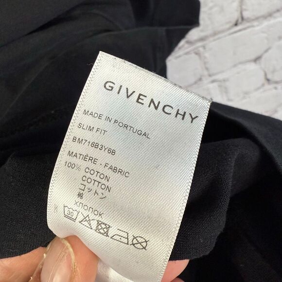 GIVENCHY Logo-Embroidered Cotton-Jersey T-Shirt Size XS - Picture 11 of 12